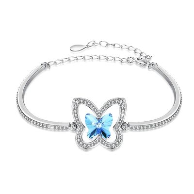 Bướm Sterling Silver Slider Vòng tay