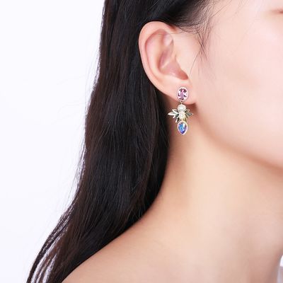 Món quà kim cương Bông tai trang sức bạc Sterling