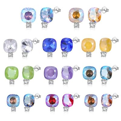 Bông tai trang sức bạc Sterling nhiều màu