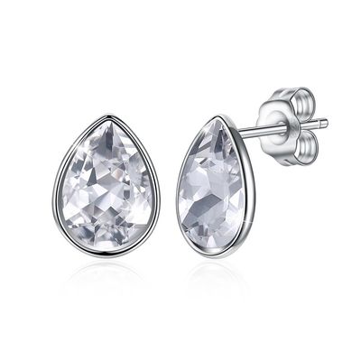 Phụ nữ Hoa tai trang sức bạc Sterling màu hồng