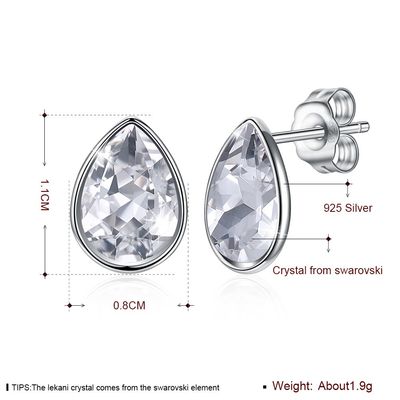 Phụ nữ Hoa tai trang sức bạc Sterling màu hồng