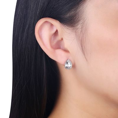 Phụ nữ Hoa tai trang sức bạc Sterling màu hồng