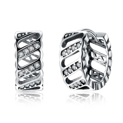 0,17oz 1,6cm Bông tai trang sức bạc Sterling Hoa tai không gây dị ứng Hoa tai đinh tán SGS
