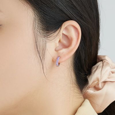 Ren CZ 0.85 Gram 0.15mm Sterling Silver Heart Earrings Heart Studs