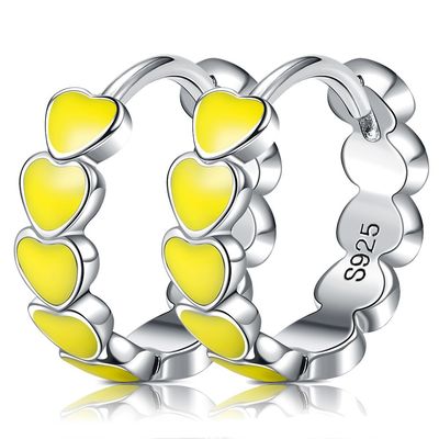 Ren CZ 0.85 Gram 0.15mm Sterling Silver Heart Earrings Heart Studs