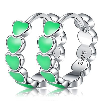 Ren CZ 0.85 Gram 0.15mm Sterling Silver Heart Earrings Heart Studs