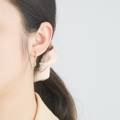 0,67in 2,2g Bộ trang sức bạc Sterling Bộ trang sức bạc mạ bạch kim CZ Bông tai kim bạc