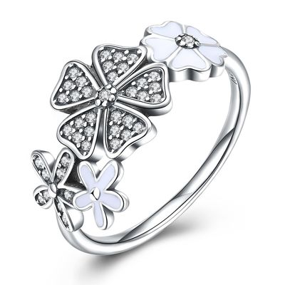 Vòng hoa hồng Sterling Bạc Hoa hồng Hoa trái tim Vòng có thể điều chỉnh mở Vòng trang sức tình yêu Dây đeo hứa hẹn Vòng quà tặng cho phụ nữ