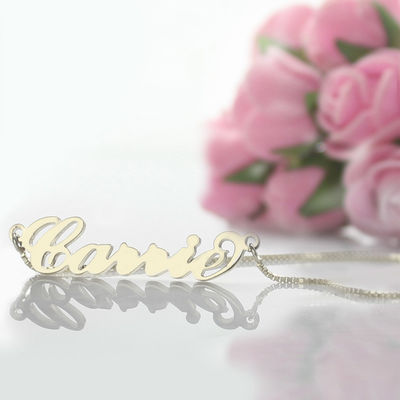 Dây chuyền 55cm 0.07oz Dây chuyền bạc tùy chỉnh Vàng 18K Kiểu Carrie Vòng cổ