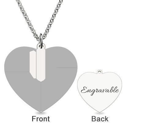 0.88in 3 Gram Dây chuyền bạc tùy chỉnh Sterling Silver Photo Engraved Vòng cổ ODM