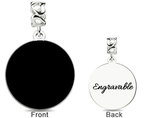 0.04lb 1.75cm Vòng tay bạc tùy chỉnh Bạn trai Vòng tay quyến rũ vòng tròn miễn phí Niken