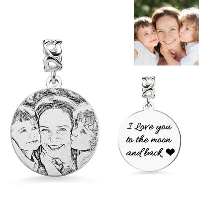 0.04lb 1.75cm Vòng tay bạc tùy chỉnh Bạn trai Vòng tay quyến rũ vòng tròn miễn phí Niken