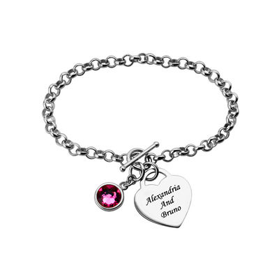 0,72X0,6in 0,7oz Vòng đeo tay cá nhân bằng bạc Sterling Bạc không gỉ S925 Vòng tay hình trái tim