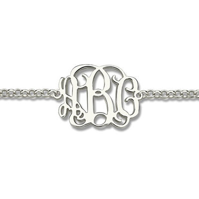 7.48in 0.42oz Sterling Bạc Tên Cá nhân hóa Vòng tay Bạc Tên Tấm Vòng đeo tay oDM