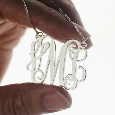 1.8ft 0.07oz Vòng cổ Monogram Cá nhân Mạ Vàng Vòng cổ ba chữ SGS