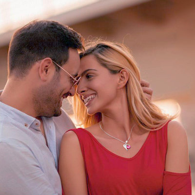 0,79x0,98in Thẩm mỹ Sterling bạc Trái tim Mặt dây chuyền Vòng cổ Love U Babe Heart
