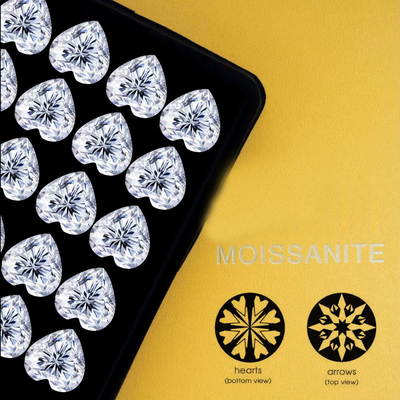 Phổ phiếu bán buôn mossanite Thử nghiệm kim cương GRA Đá D Màu Vòng Hình Kim cương Loose Moissanite Moissanite vòng tai vòng tròn